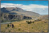 Trying to figure out where our campsite was. Parque Nacional Fitzroy, Argentina. (1987)