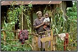 Boni's wife and young daughter.