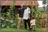 Me, Boni, and his elder daughter at his home.